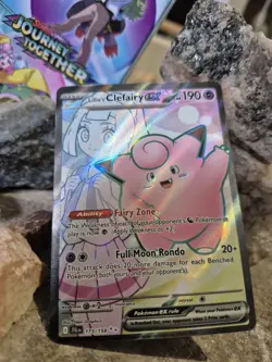 pokemon Cards Lillie's Clefairy EX Holo Basic. 1pcs+1pcs Sleeve 2025 #173/159 - Image 1