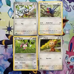 Pokemon Yuka Morii Normal-type 4 Card Lot - LP Or Better - Dough Pokemon - Image 1