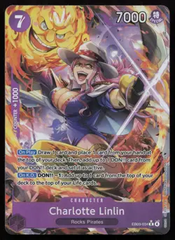 One Piece Charlotte Linlin EB03-034 Character Card 7000 Power Special Bandai - Image 1