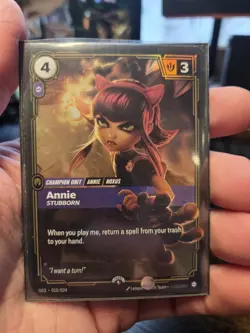 Annie - Stubborn #010/024 Foil - Riftbound Organized Play Promotional Cards - Image 1