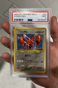 PSA 9 MINT Scizor Holo Neo 2 Discovery 2000 Pokemon Cards Japanese G136 - Image 1