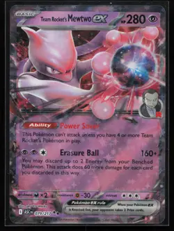 Team Rocket's Mewtwo ex - 079/217 ME: Ascended Heroes Pokemon TCG Card - Image 1