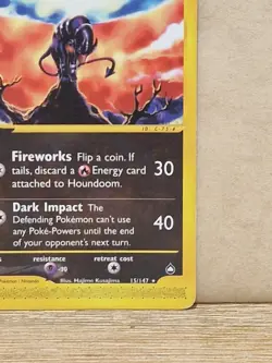 Houndoom Non-holo Pokemon Card *LP Condition* - Aquapolis E-Reader 2002 #15/147 - Image 5