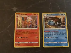 Charizard Pokemon GO And Blastoise Holo Cards - Image 1