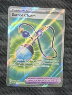Sacred Charm 122/094 Phantasmal Flames Full Art Trainer Card Pokemon TCG - Image 1