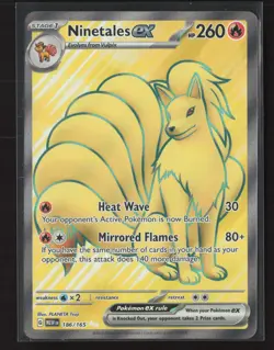 Ninetales ex Ultra Rare SV: Scarlet & Violet 151 186/165 NM Pokemon Card - Image 1