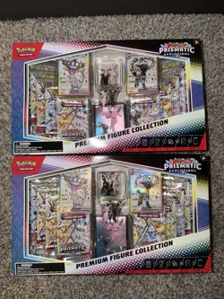 Pokemon Prismatic Evolutions Premium Figure Collection Sealed | LOT OF 2 - Image 1