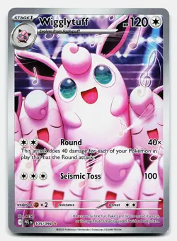 WIGGLYTUFF PHANTASMAL FLAMES 105/094 NM ILLUSTRATION RARE POKEMON - Image 2