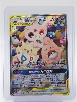 TOGEPI & CLEFFA & IGGLYBUFF GX 2020 POKEMON S&M COSMIC ECLIPSE 143A/236 Q1882 - Image 1