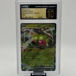 Pokemon Yanmega ex CGC Pristine 10 Double Rare Holo 2025 Sv10 003/182 - Image 1