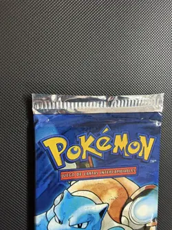 1999 SPANISH Pokemon Base Set Booster Pack Blastoise Art ESP Factory Sealed - Image 4