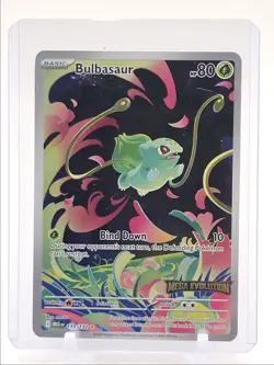BULBASAUR 2025 POKEMON MEGA EVOLUTION STAMP RARE ILLUSTRATION 133/132 Q5700 - Image 1