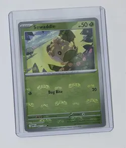 Pokemon Sewaddle 001/086 SV11W White Flare Basic Bug Master Ball - Image 1
