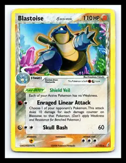 💥 Blastoise (Delta Species) 2/100 Pokemon Crystal Guardians Non Holo 2006 - Image 1