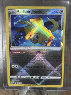 Radiant Jirachi Pokemon Silver Tempest 120/195 Radiant Rare NM - Image 1