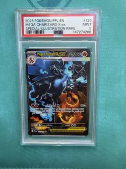 2025 Pokemon Pfl en Mega Charizard X Ex Psa 9 - Image 1