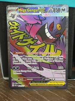 Pokemon TCG Holo Ultra Rare Full Art Mega Gengar EX Ascended Heros NM/MT - Image 1