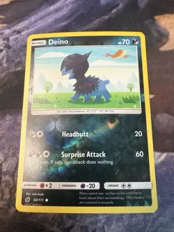 Deino 60/111 SM Crimson Invasion Reverse Pokemon Holo Foil Nice! - Image 1