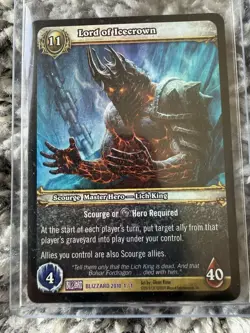 Lord of Ice Crown World of Warcraft TCG Promo 2010 Blizzard Exclusive - Image 1