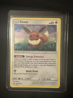 Pokemon TCG Eevee 101/149 Cosmos Holo Promo Card Sun & Moon Base Set Exclusive - Image 1