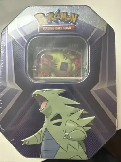 Pokemon TCG Tyranitar tin. 3 Packs, promo Card - Image 1