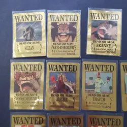 One Piece Gold Wanted Poster Card Lot Of 10 - Image 2
