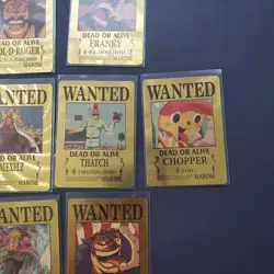 One Piece Gold Wanted Poster Card Lot Of 10 - Image 3