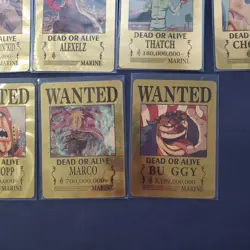 One Piece Gold Wanted Poster Card Lot Of 10 - Image 4