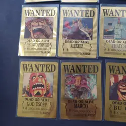 One Piece Gold Wanted Poster Card Lot Of 10 - Image 5