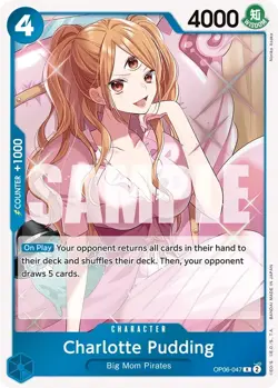 One Piece Card Game - Charlotte Pudding OP06-047 Englisch Karte TCG Foil - Image 1