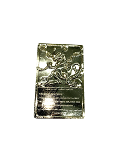 1999 Pokemon MEWTWO Gold Bar Card Limited Edition Burger King Gold Plated - Image 4