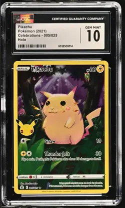 CGC 10 Pikachu Holo 005/025 Celebrations 2021 Pokemon Card - Image 1