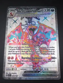 CHARIZARD EX 215/197 Pokemon Card Obsidian Flames - Near Mint Fresh Pull - Image 2