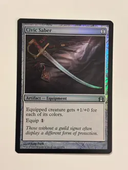 Civic Saber Return to Ravnica FOIL Magic the Gathering MTG - Image 1