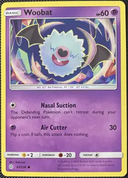 Woobat 87/236 Sm-Cosmic Eclipse Regular - Pokemon Card - Image 1