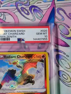 PSA 10 Radiant Charizard 020/159 Pokemon Crown Zenith Holo Graded Card - Image 3
