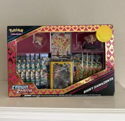 Pokemon Crown Zenith Premium Figure Collection Shiny Zamazenta Box Imperfections 820650851636 - Image 1
