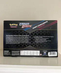 Pokemon Crown Zenith Premium Figure Collection Shiny Zamazenta Box Imperfections 820650851636 - Image 4