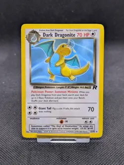 Dark Dragonite 22/82 Non Holo Team Rocket Set Rare Pokemon WOTC LP-NM - Image 1