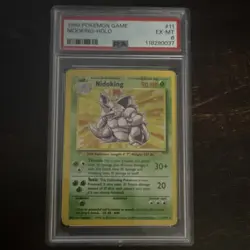 Pokemon TCG Base Set Nidoking Holo Rare 11/102 PSA 6 1999 English - Image 1