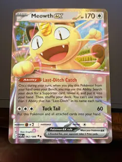 Meowth ex 062/088 Me03: Perfect Order Holo Pokemon - Image 1