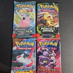 Pokemon TCG 4-Pack Lot: Surging Sparks, Journey Together, Perfect Order + More! - Image 1