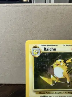 Pokemon Raichu Base Set Holo Rare 14/102 1999 80 HP English - Image 2