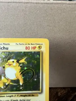 Pokemon Raichu Base Set Holo Rare 14/102 1999 80 HP English - Image 3
