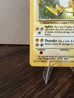 Pokemon Raichu Base Set Holo Rare 14/102 1999 80 HP English - Image 5