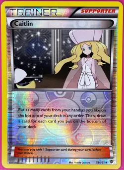 Pokemon BW Plasma Blast Caitlin 78/101 Reverse Holo Uncommon Trainer NM/Mint - Image 1