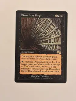 Discordant Dirge Urza's Saga Magic the Gathering MTG - Image 1