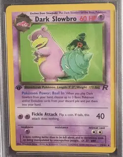 2000 Pokemon Team Rocket 1st Edition #29 DARK SLOWBRO PSA 9 MINT Non-Holo - Image 3