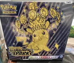 Pokemon TCG Scarlet & Violet Surging Sparks Elite Trainer Box ETB Sealed Pikachu - Image 1
