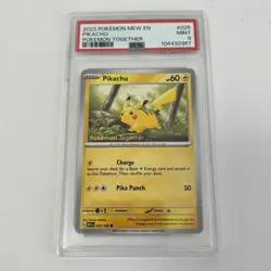 2023 Pokemon Together Pikachu 025/165 & Eevee 133/165 Stamped Promo PSA 9 - Image 3